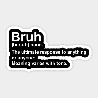 Bruh Definition Sarcastic Quotes Funny Sticker